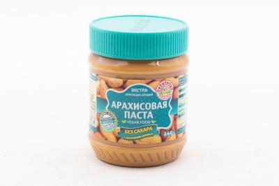 Арахисовая паста Азбука Продуктов Экстра без сахара с кусочками 340 гр